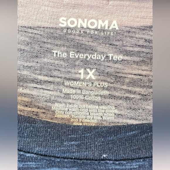 SONOMA Pink and Blue STRIPED TEE
The Everyday tee
1X WOMENS PLUS - Picture 3 of 3